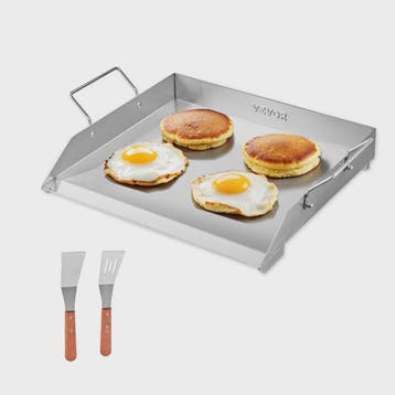 RVS Grillplaat Platte Top Rechthoekig - Draagbare Bakplaat v, Verzenden, Nieuw