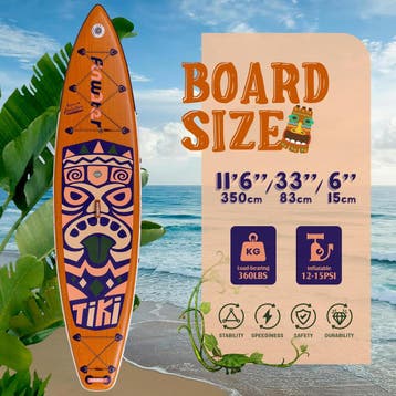 Sup Board - Opblaasbaar Paddle Board - 160 kg - Oranje - Fun, Watersport en Boten, Suppen, Verzenden, Zo goed als nieuw