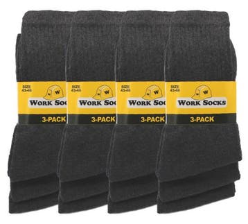 12 paar Bonanza werksokken - Light - Basic - Antraciet, Kleding | Heren, Sokken en Kousen, Verzenden, Nieuw