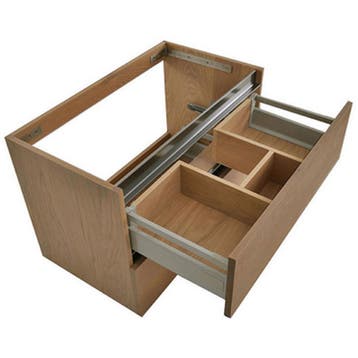 Wiesbaden OAK Onderkast Met 2 Laden - 80x46cm - Eik, Ophalen of Verzenden, Nieuw
