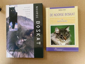 2 Handboeken - Noorse Boskat Houden en Verzorgen nieuwstaat, Boeken, Dieren en Huisdieren, Verzenden, Zo goed als nieuw, Katten