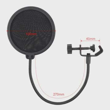 Dubbellaags Microfoon Pop Filter met Flexibele Zwanenhals vo, Verzenden, Nieuw