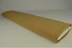 Donker beige chiffon stof  - 15 of 50 meter rol, Overige kleuren, 120 cm of meer, Ophalen of Verzenden, Polyester
