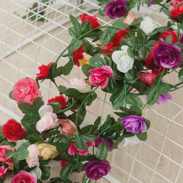 Kunstrozen Garland - Decoratieve Slier met Rozen en Bladeren, Verzenden