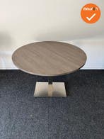 Vergadertafel - rond - 120 cm - Bladkleur naar keuze Chrome, Vergader- of Presentatieruimte, Ophalen of Verzenden, Gebruikt, Tafel