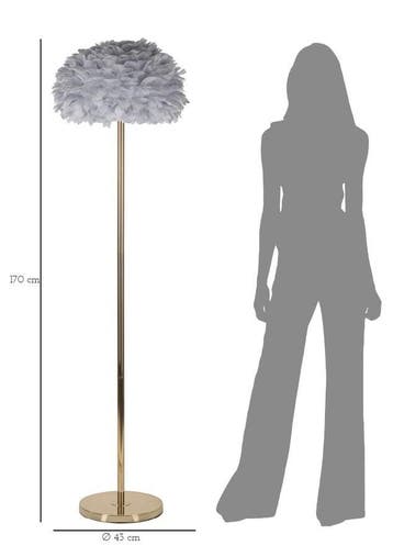 VLOERLAMP VEREN SLANK GRIJS CM Ø 43X170, Ophalen of Verzenden, Nieuw