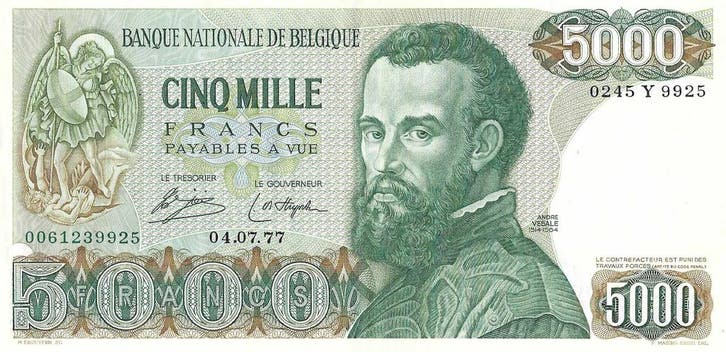 Bankbiljet 5000 francs 1971 - 1977 Zeer Fraai, Postzegels en Munten, Munten en Bankbiljetten | Verzamelingen, Verzenden