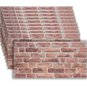 3D-wandpanelen - Donker roodbruine baksteen, Verzenden, Nieuw