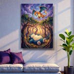 Makayhos - [Canvas XL] Blaze & Dream – Charizard x Snorlax, Nieuw