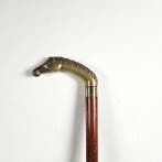Wandelstok - Messing, Hout, Antiek en Kunst