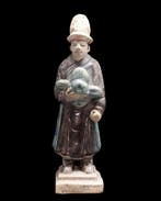 Oud-Chinees Turquoise geglazuurde keramieken dienaar -