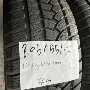 4 x Hifly 205-55-17 Winterbanden 7,5mm, Gebruikt, 17 inch, Band(en), Personenwagen