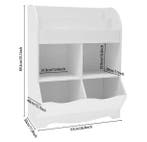 Kinderboekenkast en Speelgoed Organizer – 4 Open Vakken, Wit, Verzenden, Nieuw