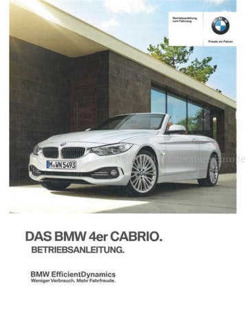 2016 BMW 4 SERIE CABRIO INSTRUCTIEBOEKJE DUITS
