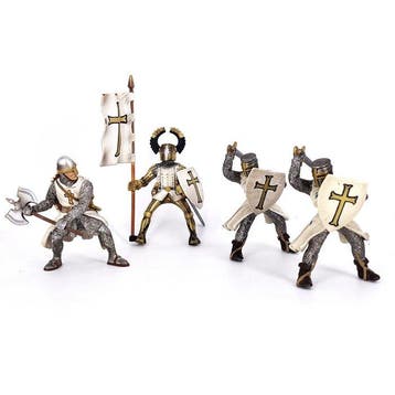 Lot of 4 Schleich Medieval Knights & Crusader Figures -, Antiek en Kunst