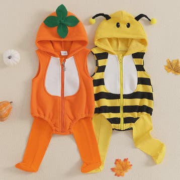 Schattig Baby Bijen Kostuum Romper met Muts en Sokken - Pasg, Verzenden, Nieuw