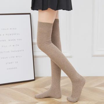 Dames Hoge Sokken Wol Blend - Ribgebreid, Warm & Zacht voor, Verzenden, Nieuw