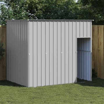 vidaXL Hondenhok met dak 214x153x181 cm gegalvaniseerd staal, Dieren en Toebehoren, Verzenden, Nieuw