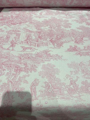 Cotone stampato toile de jouy 600 x 280 - Meubelstof - 600, Antiek en Kunst