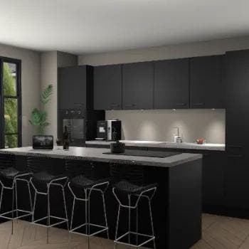 Zwarte greeploze keuken Jamaica 73997, Verzenden, Nieuw