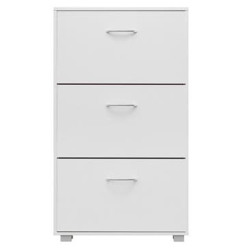 Schoenenkast 3 Kleppen 115x60x24cm Wit (Meubelen, Interieur), Verzenden