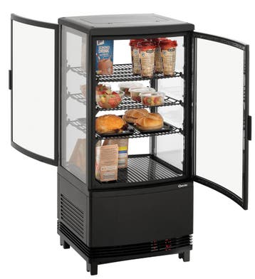 Bartscher Mini-koelvitrine | 4 Niveaus | 75L | Led | 425x425, Ophalen of Verzenden, Nieuw