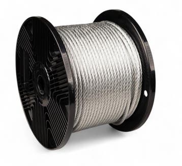 Verzinkte Staalkabel 3mm 6x19+FC op katrol, Verzenden, Nieuw