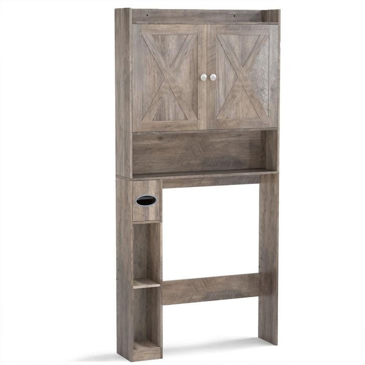 2dekans | Coast Toiletkast Grijs – 81,5 x 19,5 x 172,5 cm –, Huis en Inrichting, Badkamer | Badtextiel en Accessoires, Grijs, Zo goed als nieuw