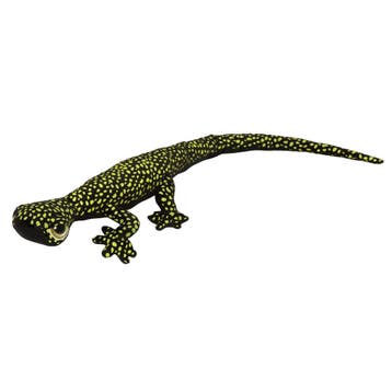 Gekko hagedis knuffel - pluche - zwart/geel - 112 cm, Verzenden, Nieuw