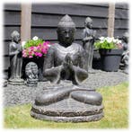 Tuinbeeld namaskara Boeddha 80cm gietsteen, Nieuw Winterhard, Tuin en Terras, Ophalen of Verzenden, Nieuw, Steen, Boeddhabeeld