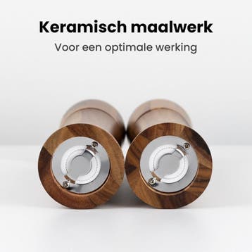 2dekans | Nimma® Peper en Zoutmolen Set - Incl Navul Lepel -, Ophalen of Verzenden, Zo goed als nieuw