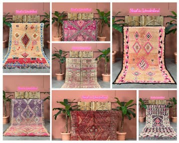 Marokkaans vloerkleed, berber kleden, Beni Mguild, goedkoop, Nieuw, Rechthoekig, Bohemian, Boho, kleurrijk, Marokkaans, vintage, Mguild, Berber