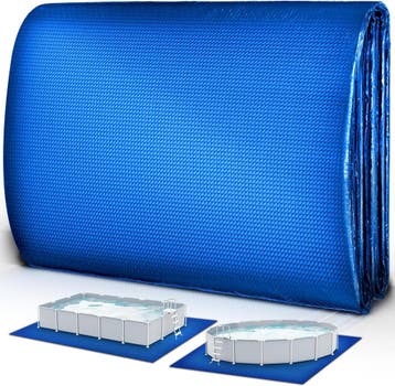 Grondzeil zwembad - Scheurbestendig - 396x396 cm - Blauw - T, Verzenden, Zo goed als nieuw