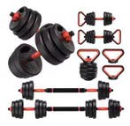 20 kg Krachttrainingset – 3-in-1 Dumbbell en Barbell Set, Sport en Fitness, Fitnessmaterialen, Verzenden, Nieuw