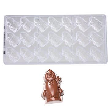 Chocolademal Chocolate World Sint Praline (21x) 40x25x18 mm, Verzenden, Nieuw