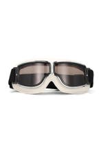 Goggles Motorbril Skibril Bril Wit Montuur Gele Glazen Leath, Ophalen of Verzenden, Nieuw, Overige maten, Carnaval