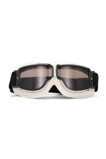 KIMU® Goggles Motorbril Skibril Bril Wit Montuur Gele Glazen, Ophalen of Verzenden, Nieuw, Overige maten, Carnaval