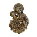 Signed - Reliëf, Virgen María con Niño - Ave Maria - 245 mm