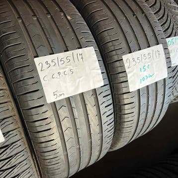 2 x Continental 235-55-17 Zomerbanden 5mm, Gebruikt, 17 inch, Ophalen of Verzenden, 235 mm