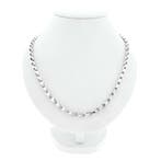 Zilveren fantasie schakelketting, Sieraden, Tassen en Uiterlijk, Kettingen, Ophalen of Verzenden, Gebruikt, Overige kleuren, Zilver