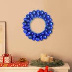 vidaXL Kerstbal Kransen 2 pcs Blauw 33 x 33 x 7 cm, Diversen, Kerst, Verzenden, Nieuw