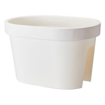 Balkon plantenbak | Ecken & Kanten | 40 x 27 x 25 cm (Wit), Verzenden, Nieuw