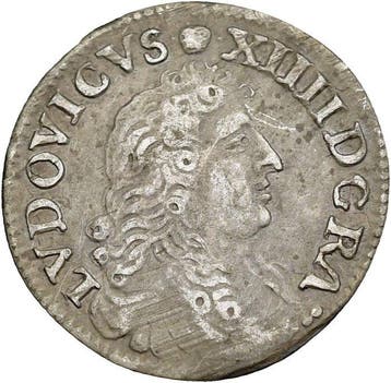 Frankrijk. Louis XIV (1643-1715). 4 Sols 1677-D, Vimy
