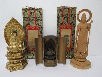 Altaar - Hout - 1950-1960 - Deze set bevat een gilde.
