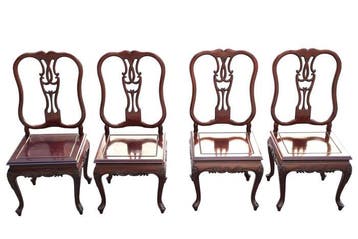 Set of 4 chairs - Stoel - Hout - nobele hardhout