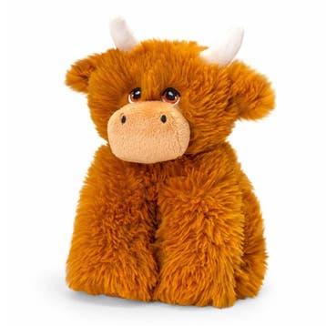 Keel Toys Schotse hooglander koe knuffel - bruin - 25 cm, Verzenden, Nieuw