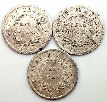 Frankrijk. Napoléon I (1804-1814). 1/2 Franc 1811-H, La