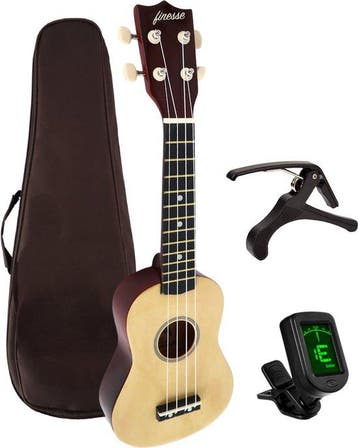 2dekans | Finesse Ukelele - Starterset - 21 - Ukulele -, Muziek en Instrumenten, Percussie, Ophalen of Verzenden, Zo goed als nieuw