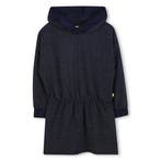 Meisjes glitterjurk met capuchon donkerblauw 140, Ophalen of Verzenden, Nieuw, Meisje