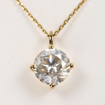 Ketting met hanger - 14 karaat Geel goud - 2.50ct. tw.